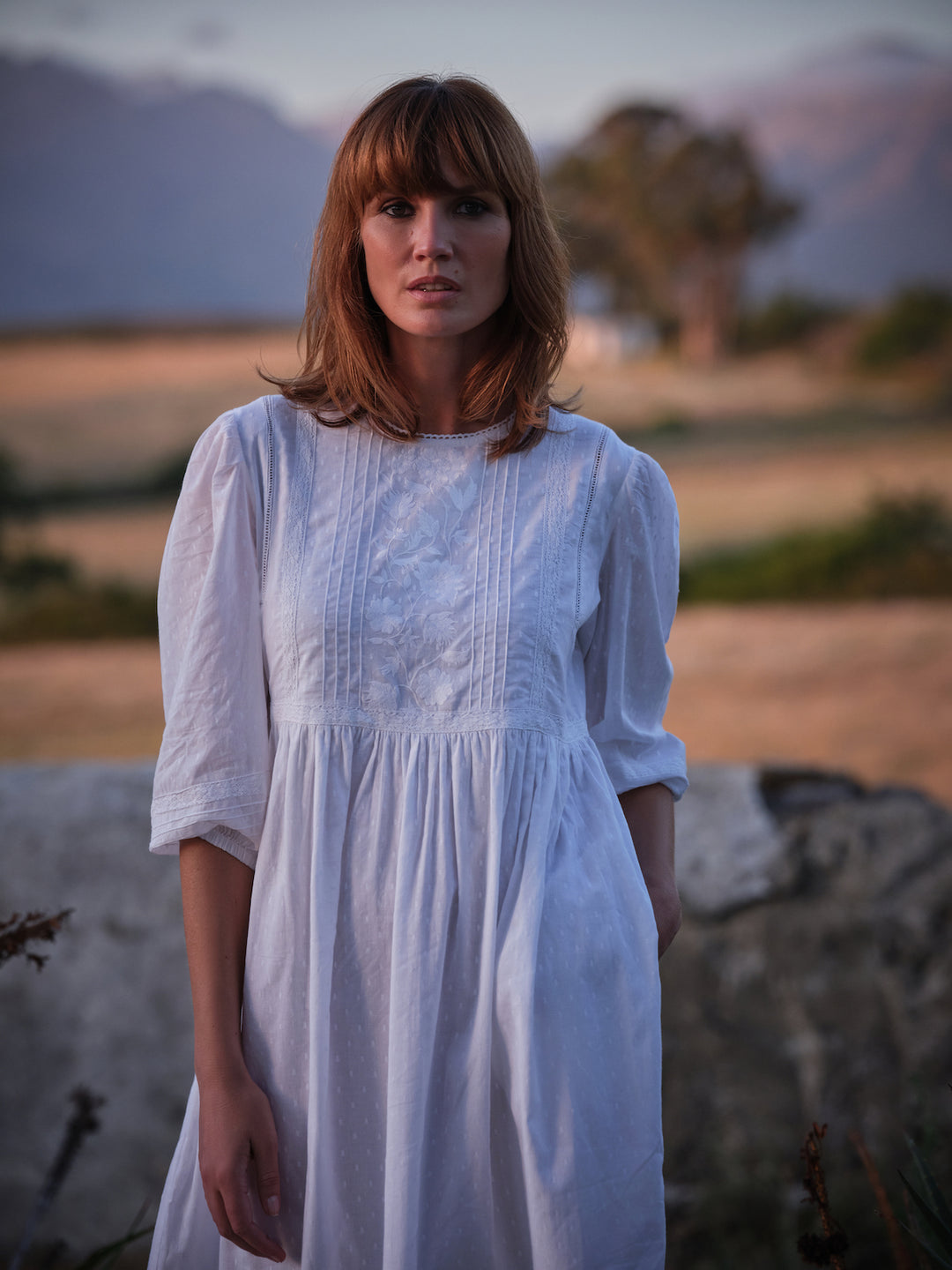 3 ways to wear: Our White Embroidered Sona Dress