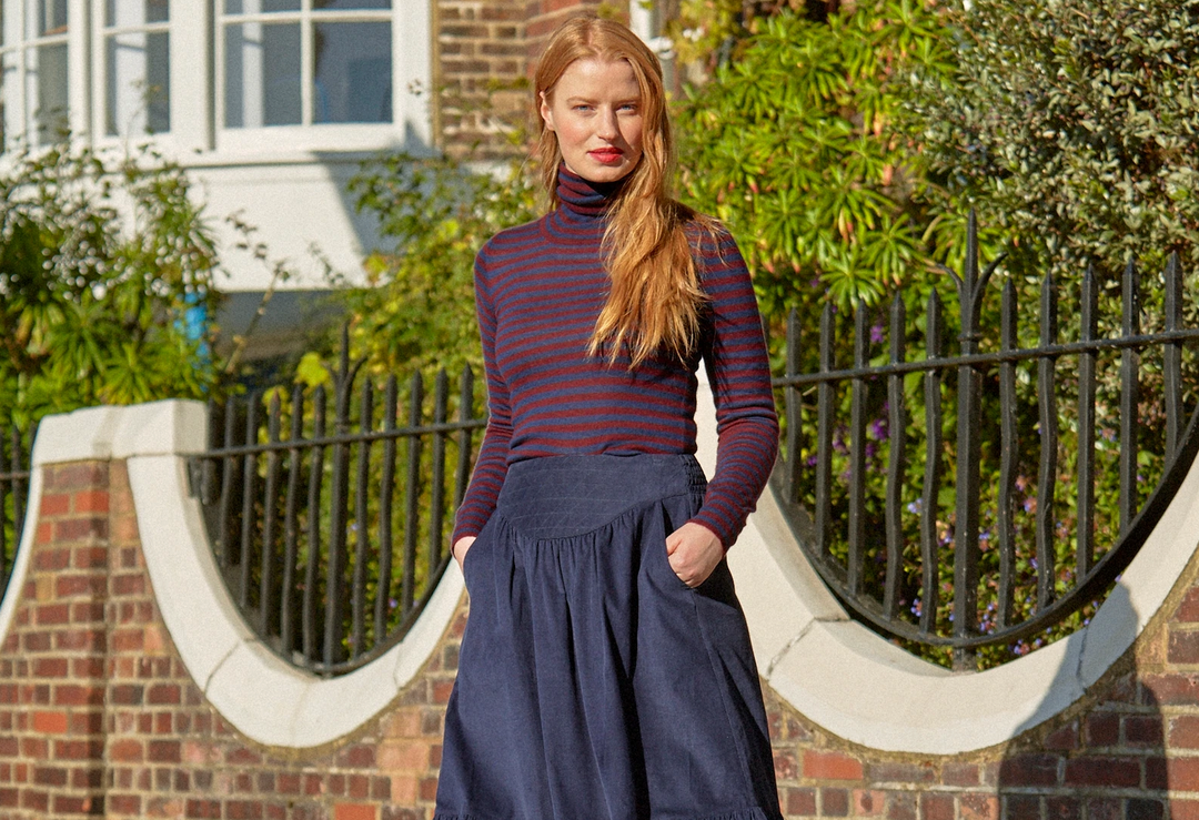 maxi cord skirt