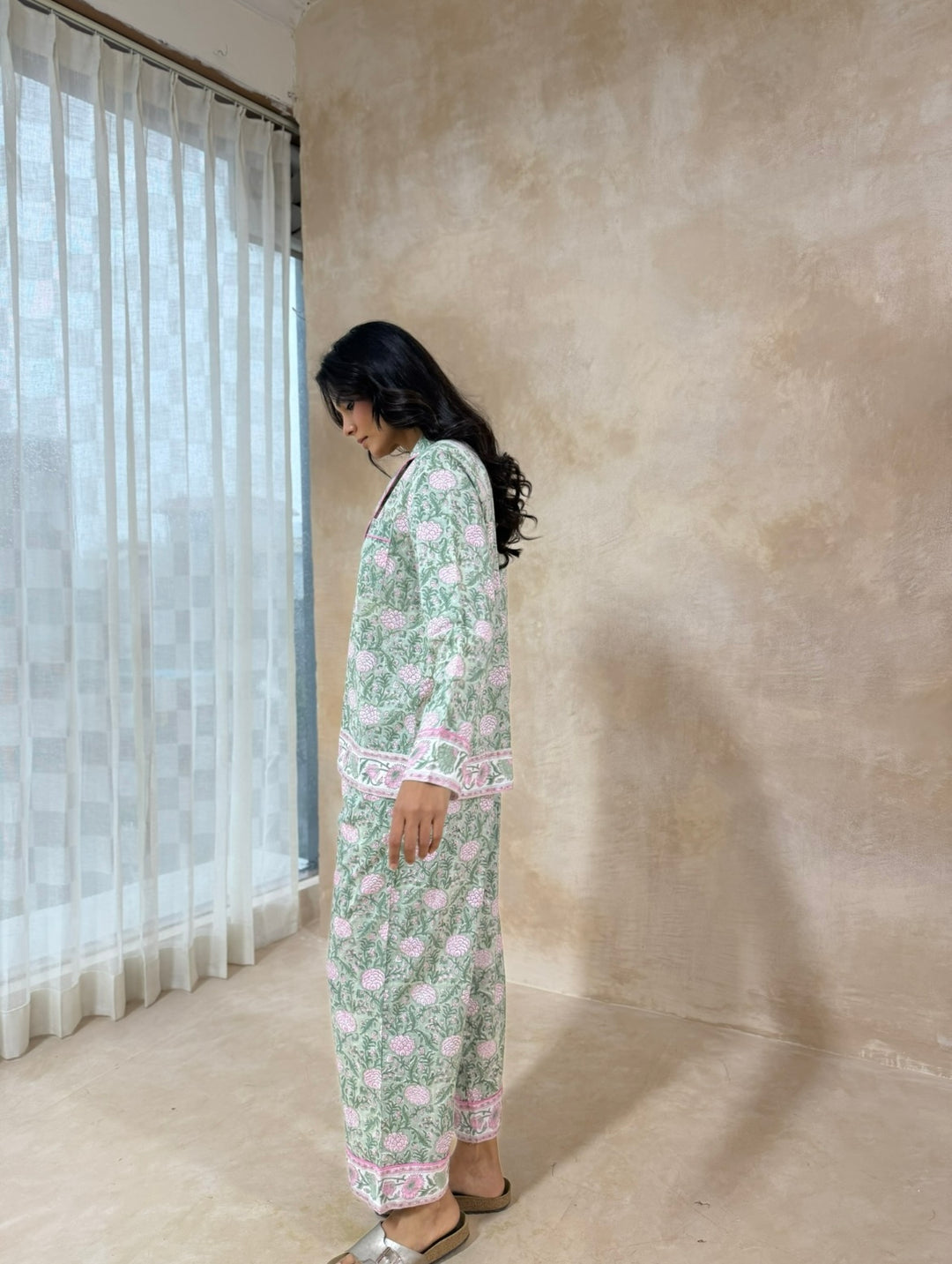 Johari Long Sleeve PJ set in sage green