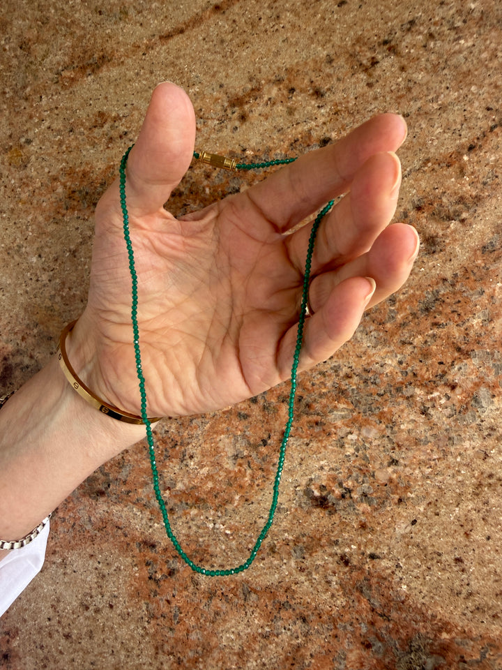 Jaipur Gem Choker in Green Onyx - SHIPS 9TH SEPTEMBER