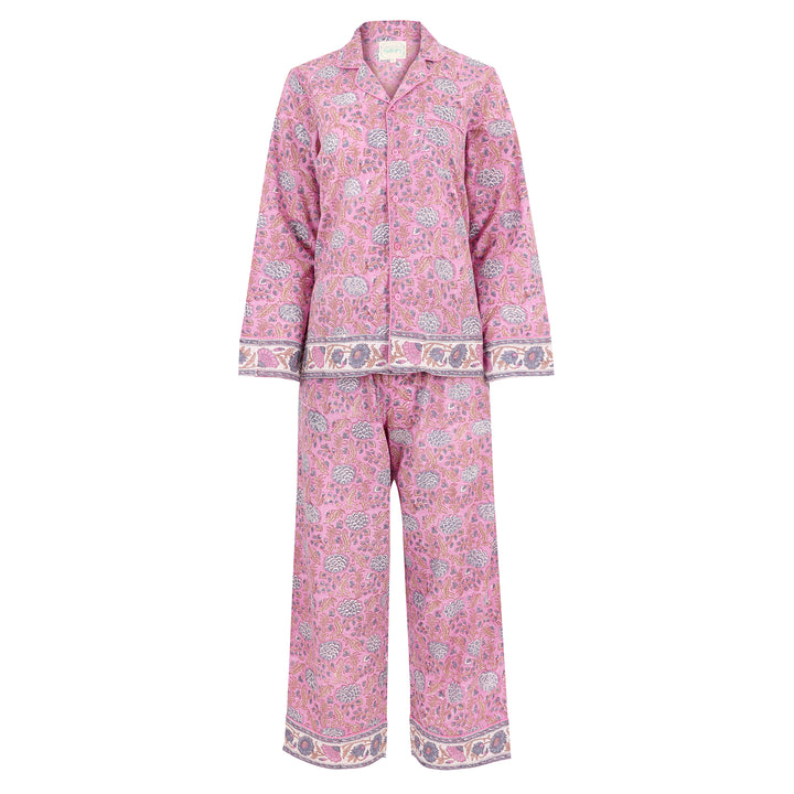 Johari Long Sleeve PJ set in lavender and blue