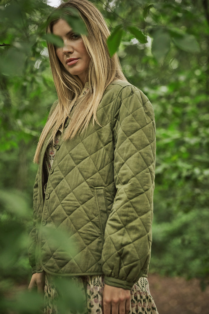 Tara Twill Jacket in Khaki