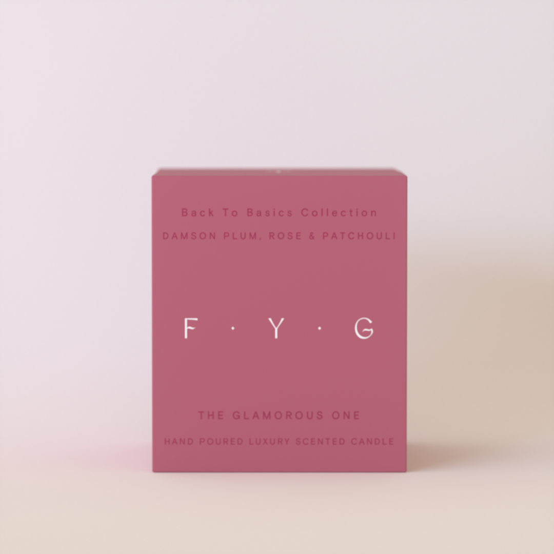 Damson Plum, Rose & Patchouli Candle: Amber / Glass - Dilli Grey