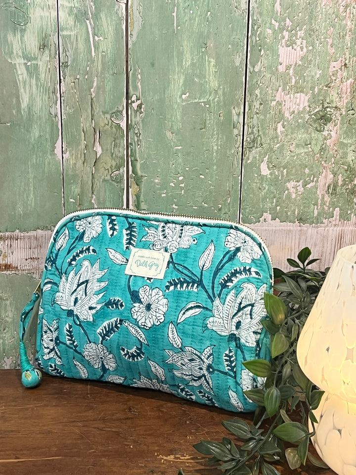 Pool Blue champaca Makeup Pouch