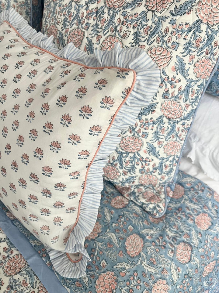 Glacier Blue Johari Reversible Quilt