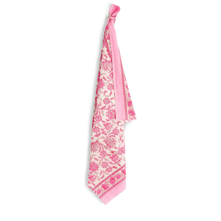 100% Cotton Sarong in Neon Pink Champaca Print