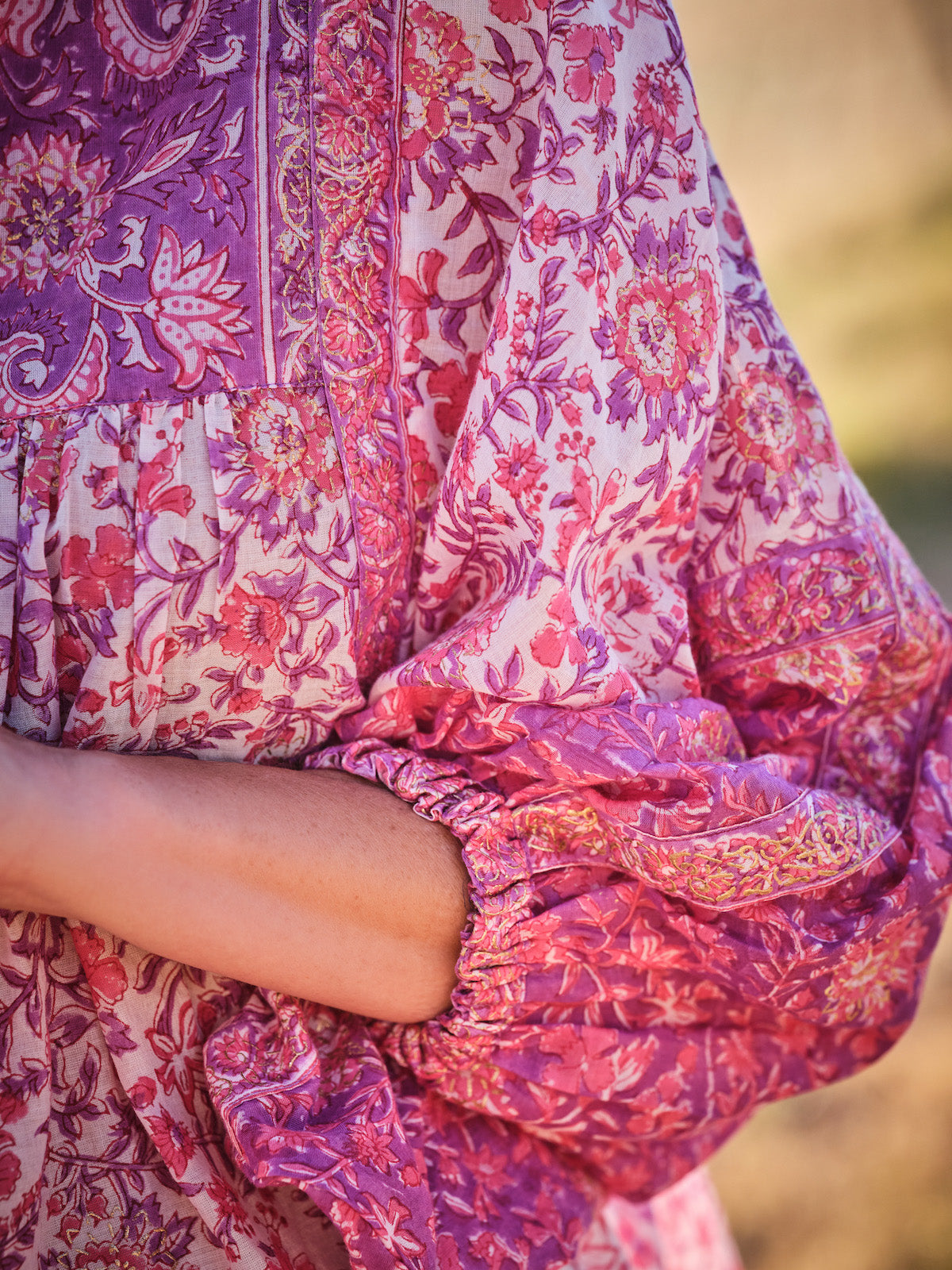Sienna Boho Top In Magenta