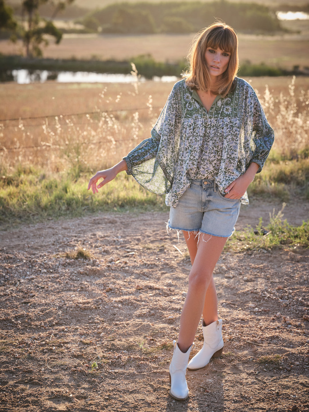 Sienna Boho Top In Tulsi