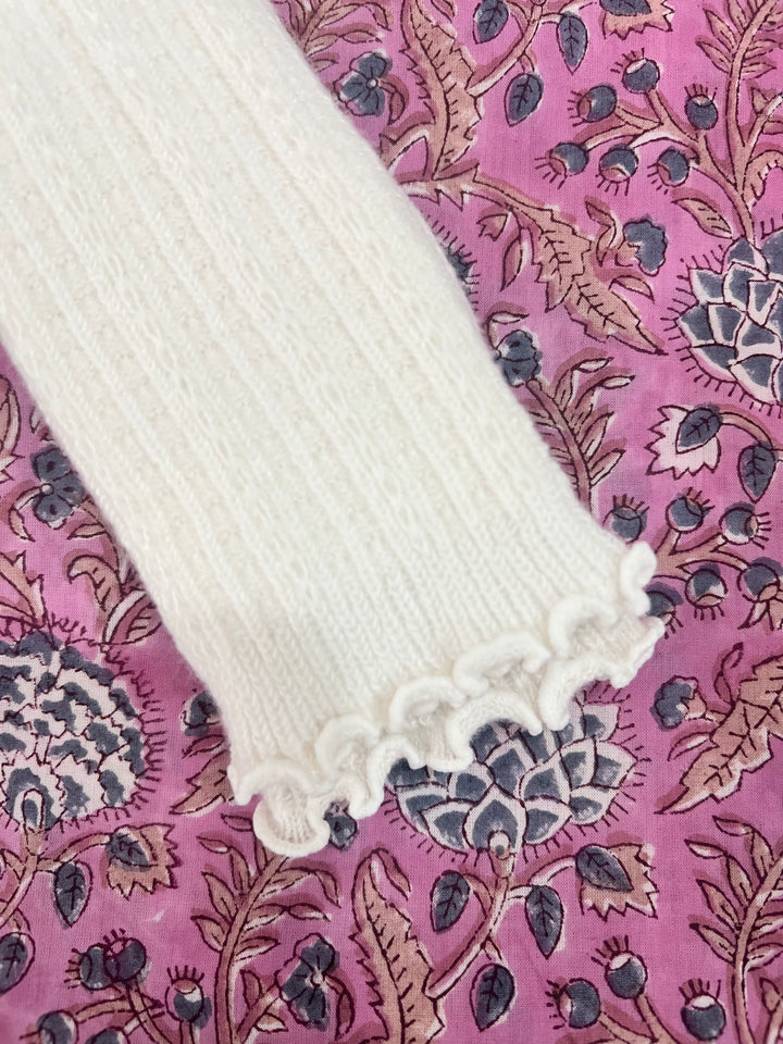 Ruffle Socks in soft ivory