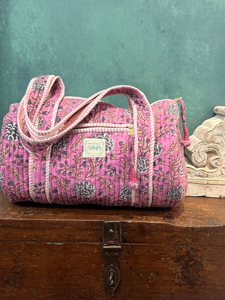 Johari Mini Bowling Bag in lavender & blue