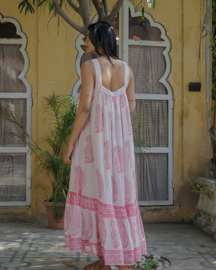Kaya Maxi Sundress in Neon Pink