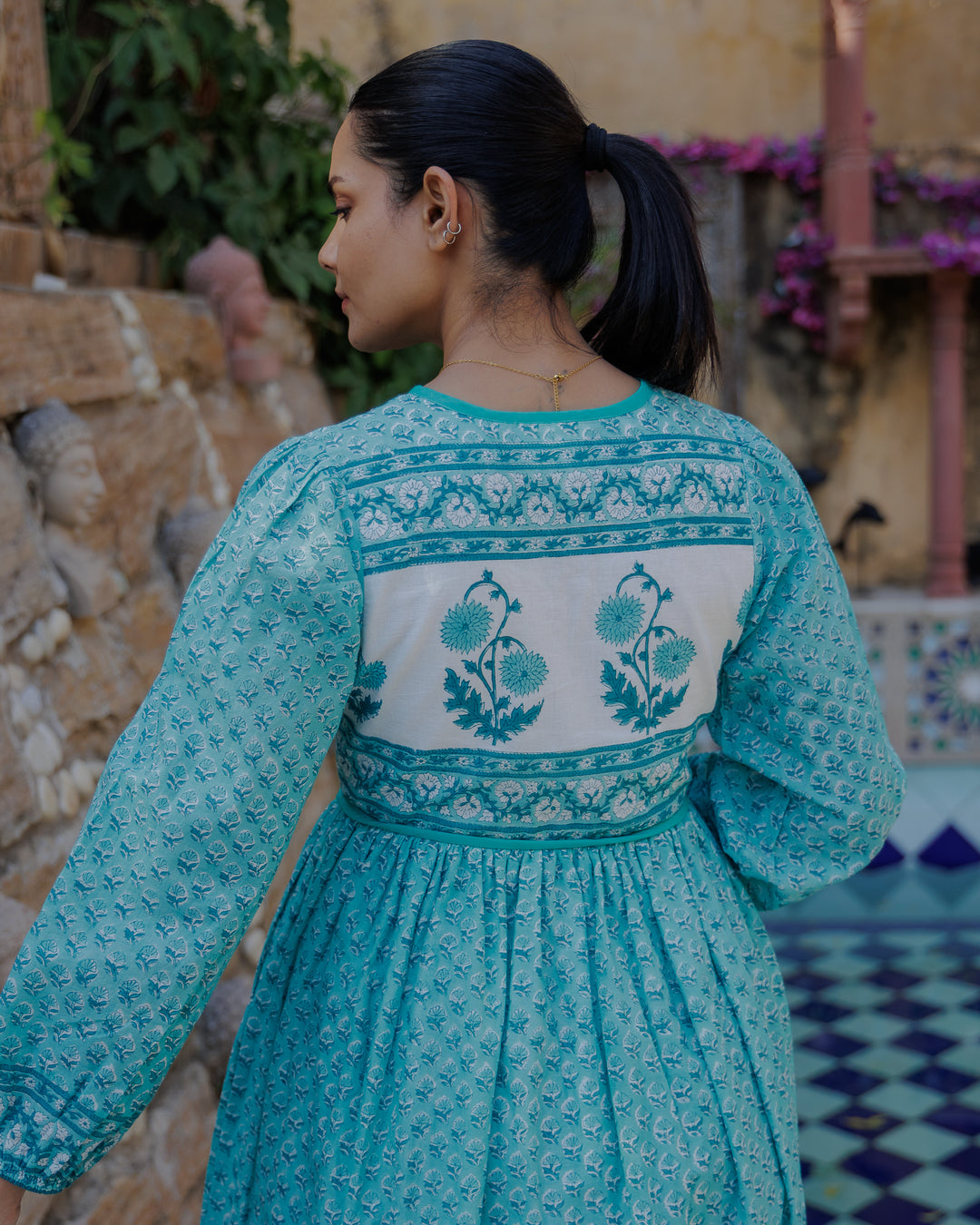 PRE ORDER: Jackie midi dress in Pool Blue (delivery 9th June)