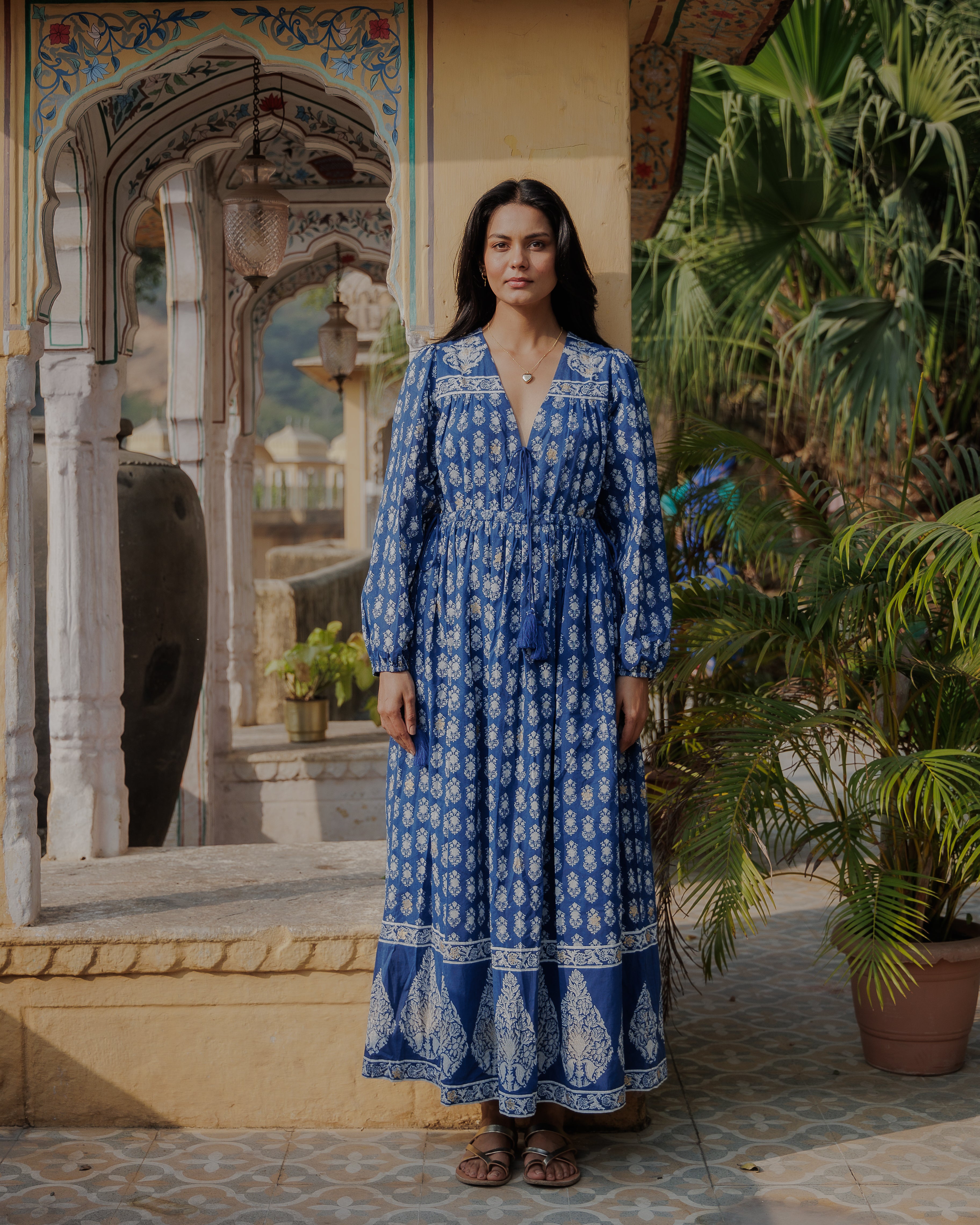 Fifi Boho Midaxi Dress in Midnight – Dilli Grey
