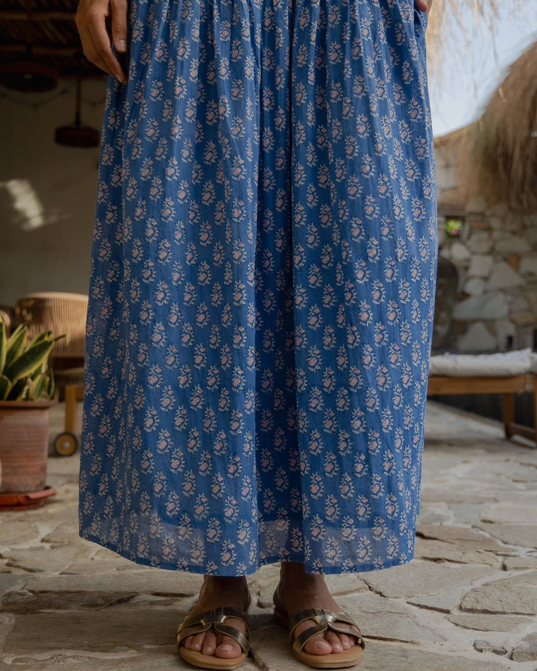 Asha 2-in-1 Maxi Skirt & Bandeau Dress in Lapis & pink - Dilli Grey