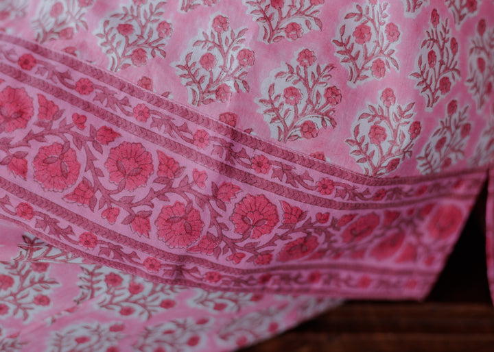 Mogra Long Sleeve PJ set in Rani Pink