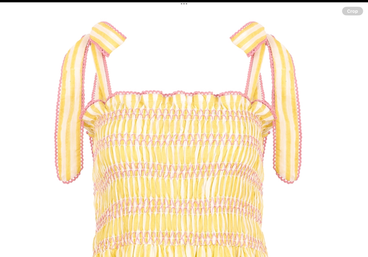 Yasmin Smocked Sundress in Sunshine Yellow - Dilli Grey