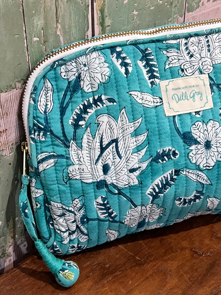 Pool Blue champaca Makeup Pouch