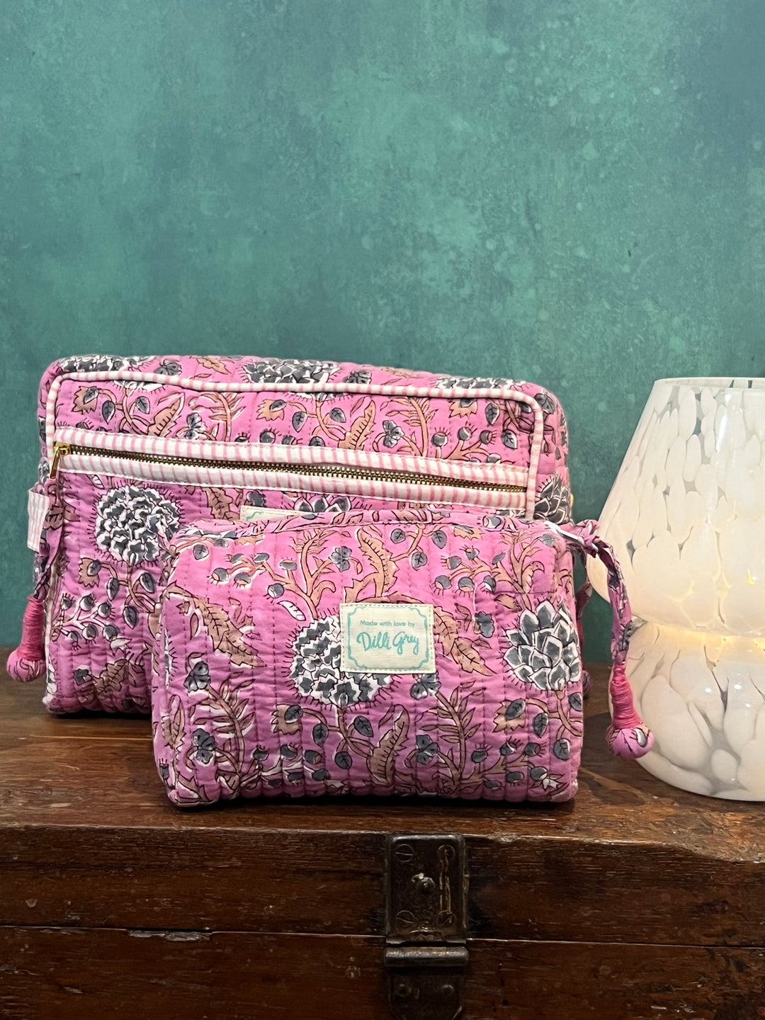 Johari Mini Washbag in lavender and blue