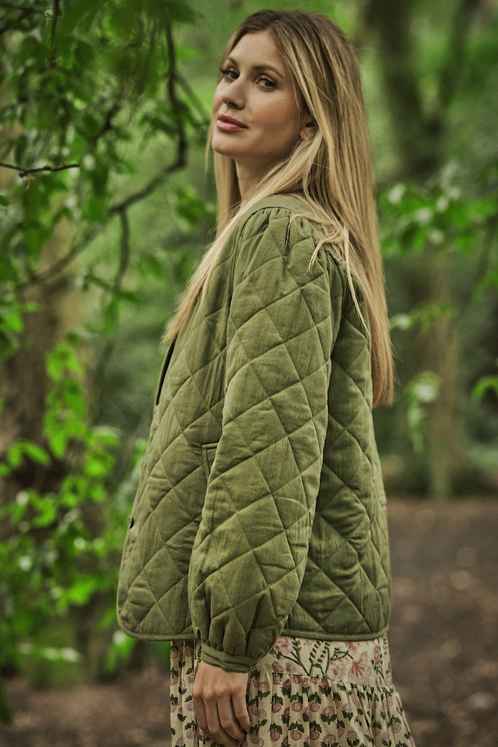 Tara Twill Jacket in Khaki