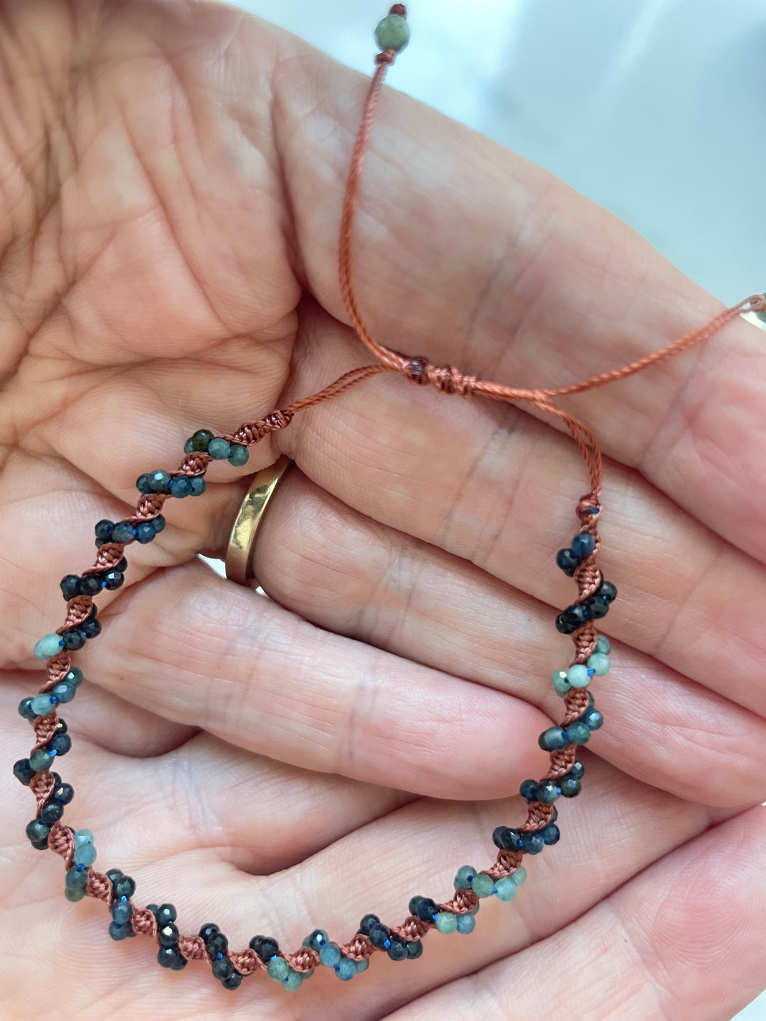 Jaipur Plaited Gem Bracelet in Blue Tourmaline