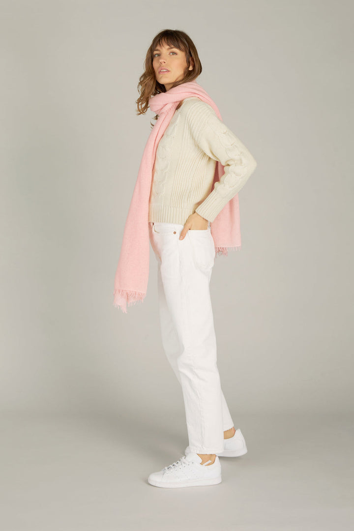 Cloud cashmere baby pink scarf
