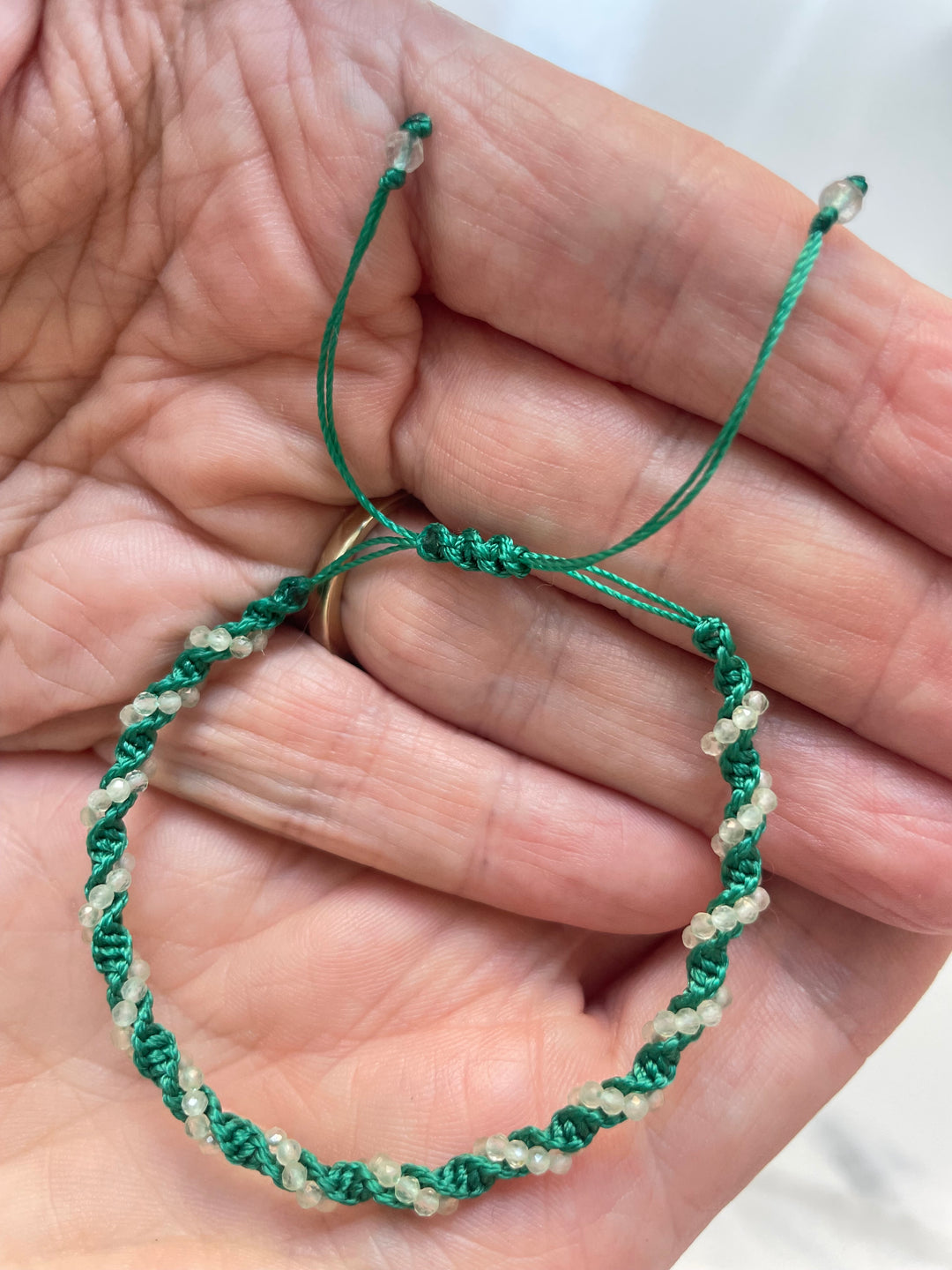 Jaipur Plaited Gem Bracelet in Aventurine