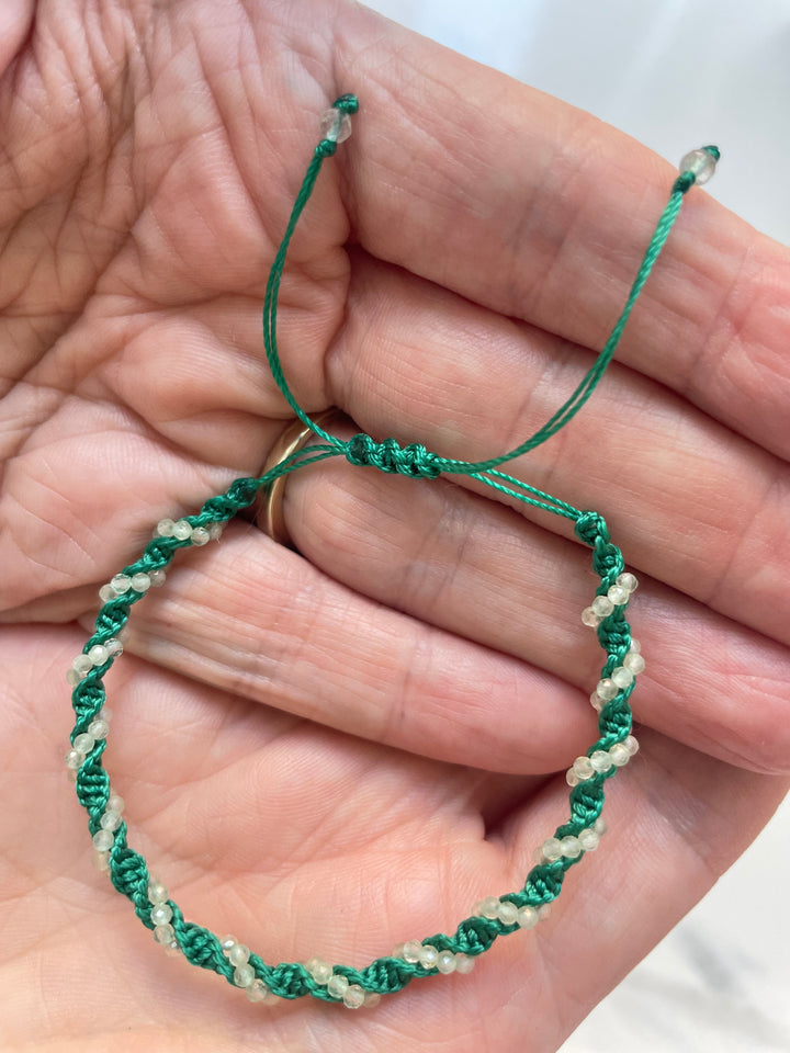 Jaipur Plaited Gem Bracelet in Aventurine