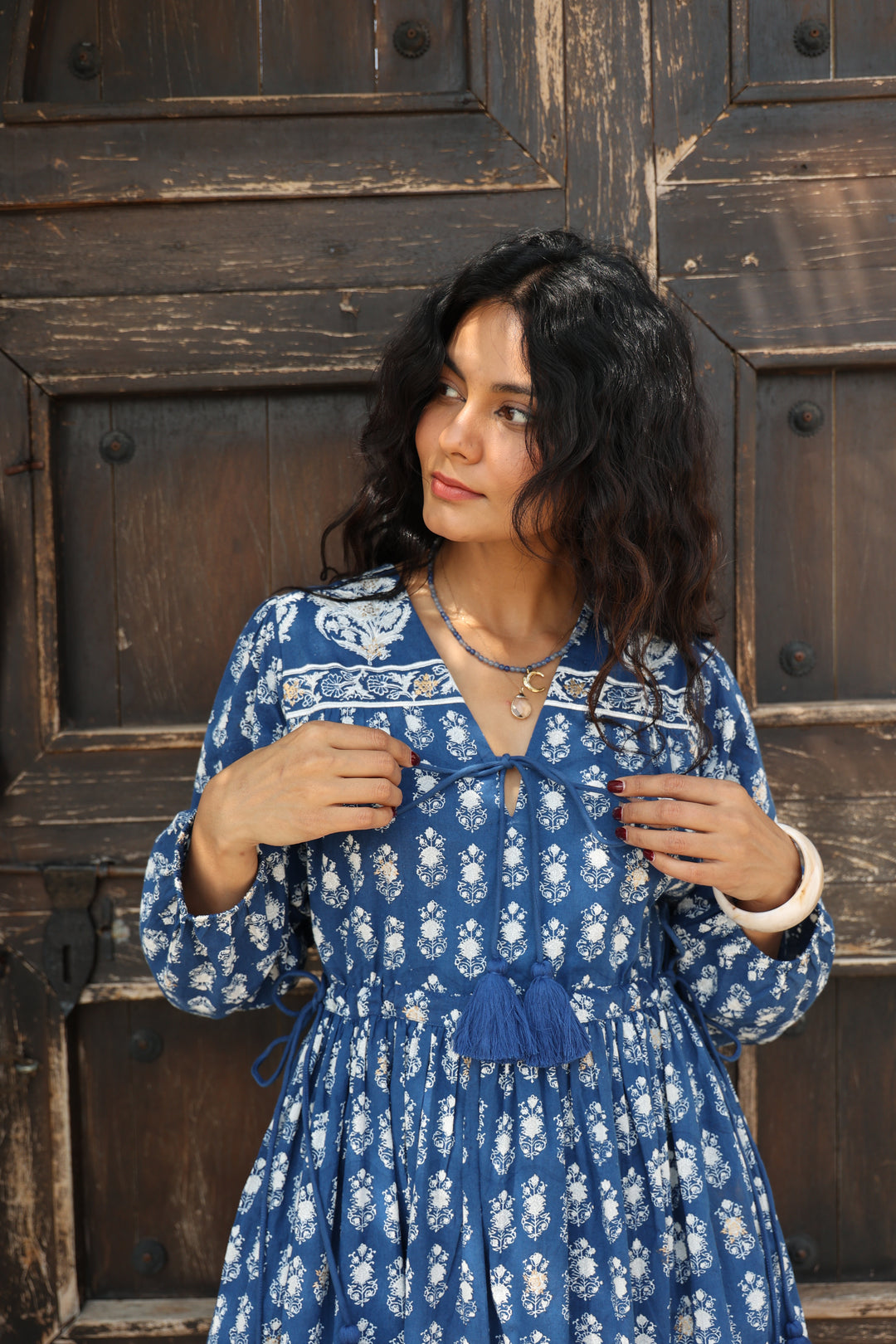 Fifi Boho Midaxi Dress in Midnight - Dilli Grey