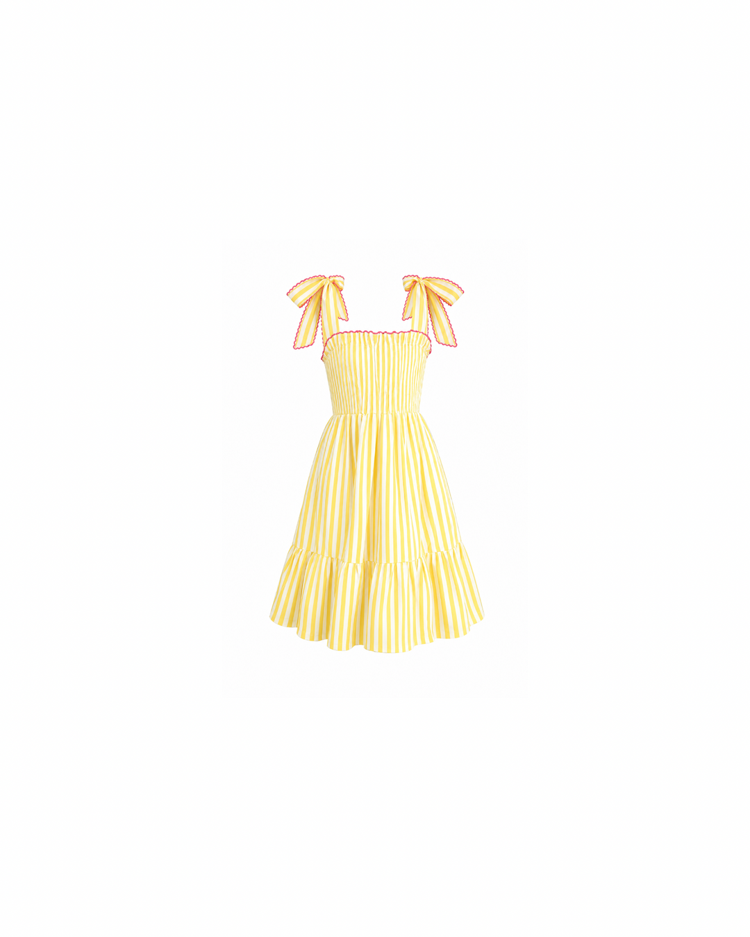 Mini Yasmin Smocked Sundress in sunshine yellow - Dilli Grey