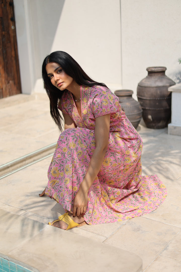 Kohlapuri hand made sandals in saffron yellow - Dilli Grey