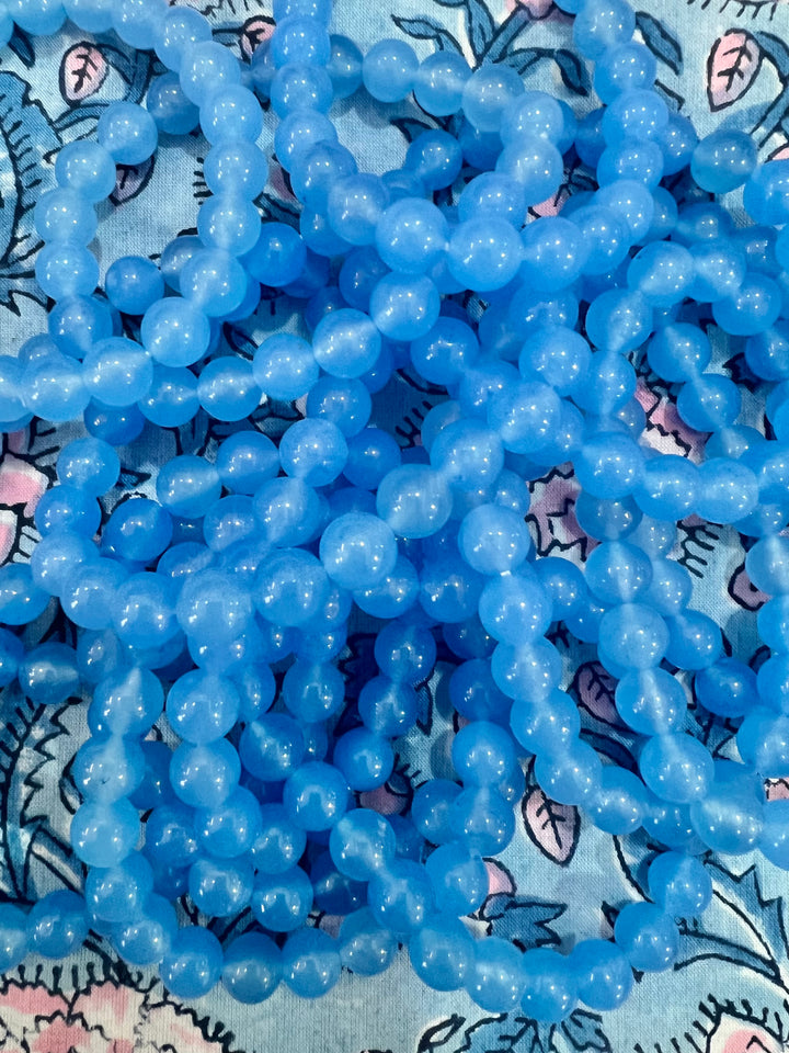 Blue chalcedony crystal Bracelet