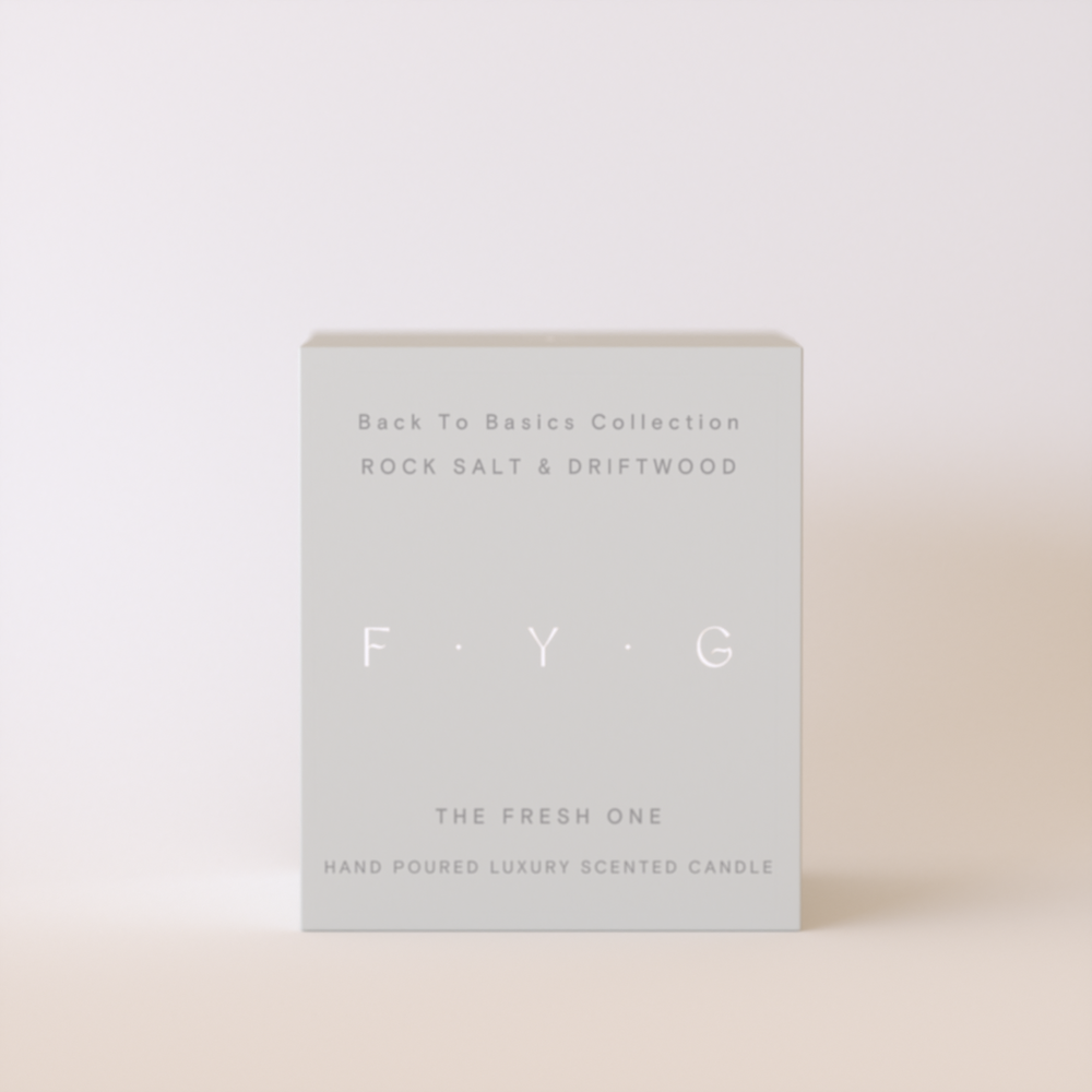 Rock Salt & Driftwood Candle: Amber / Glass - Dilli Grey