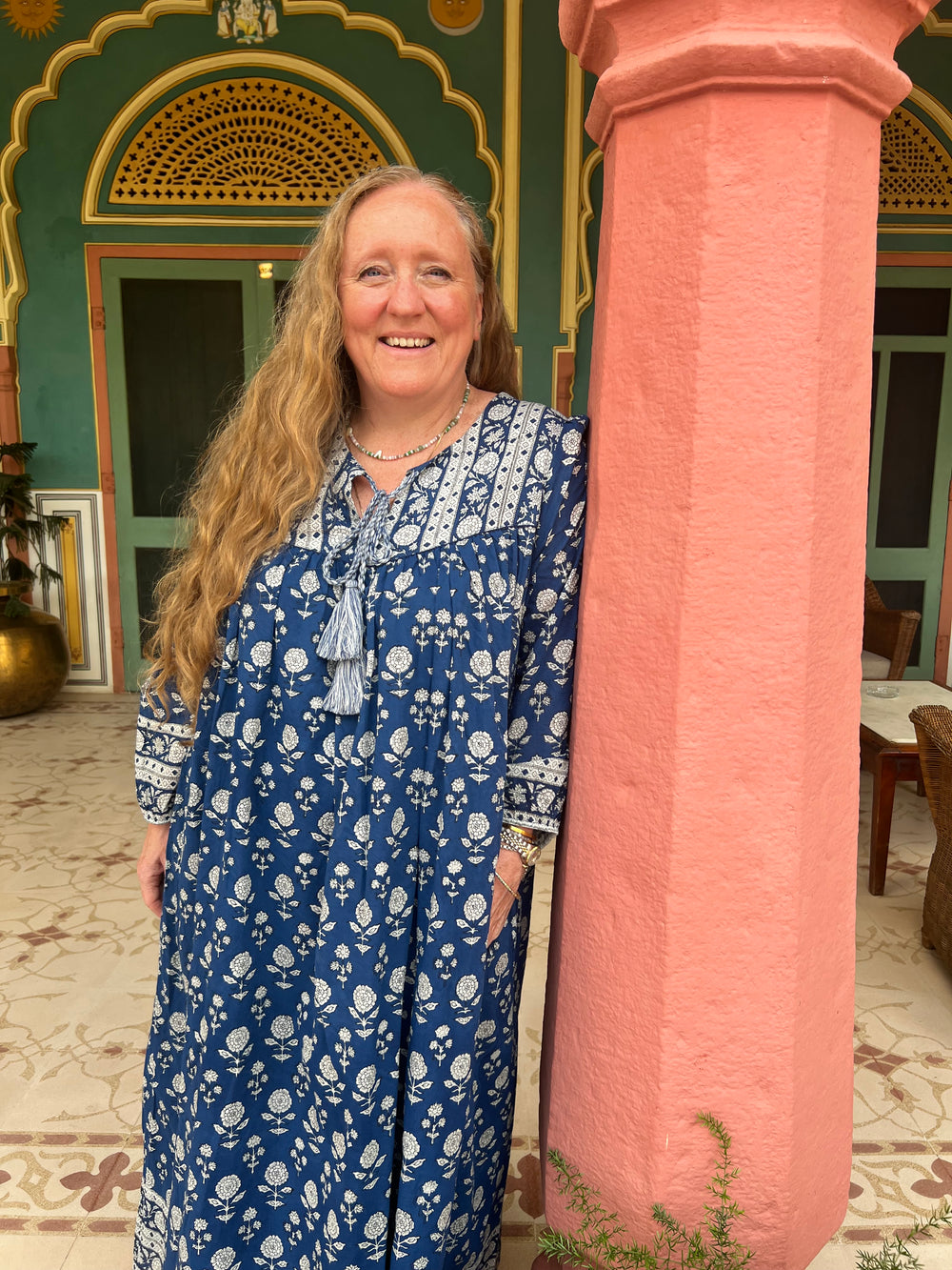 Ginnie midi dress in midnight blue - Dilli Grey