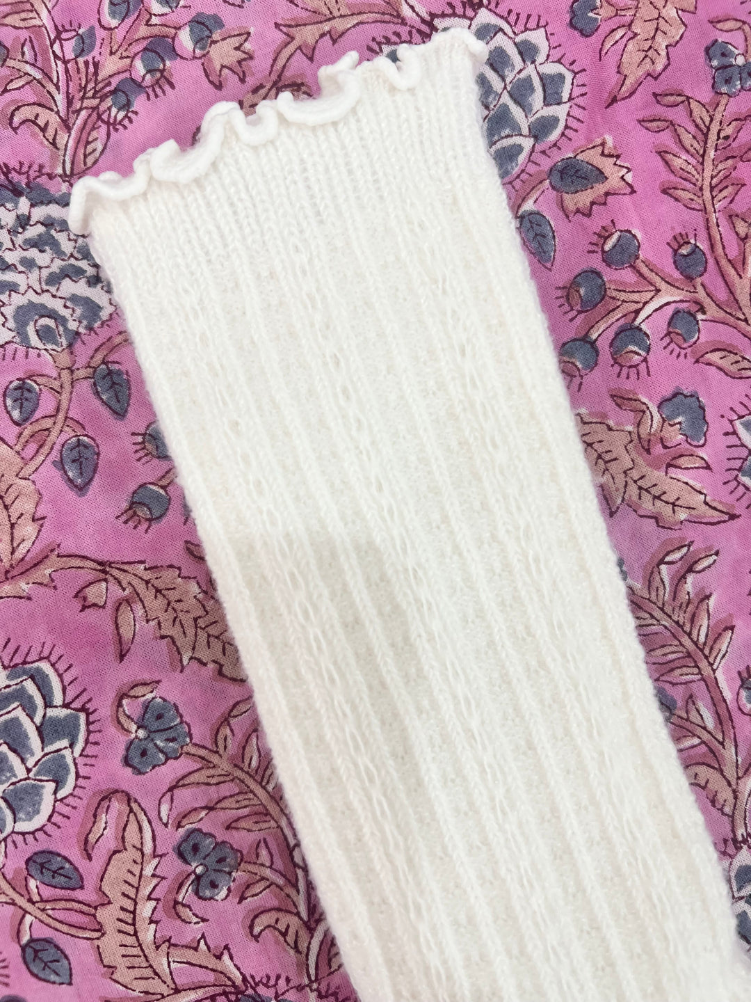 Ruffle Socks in soft ivory