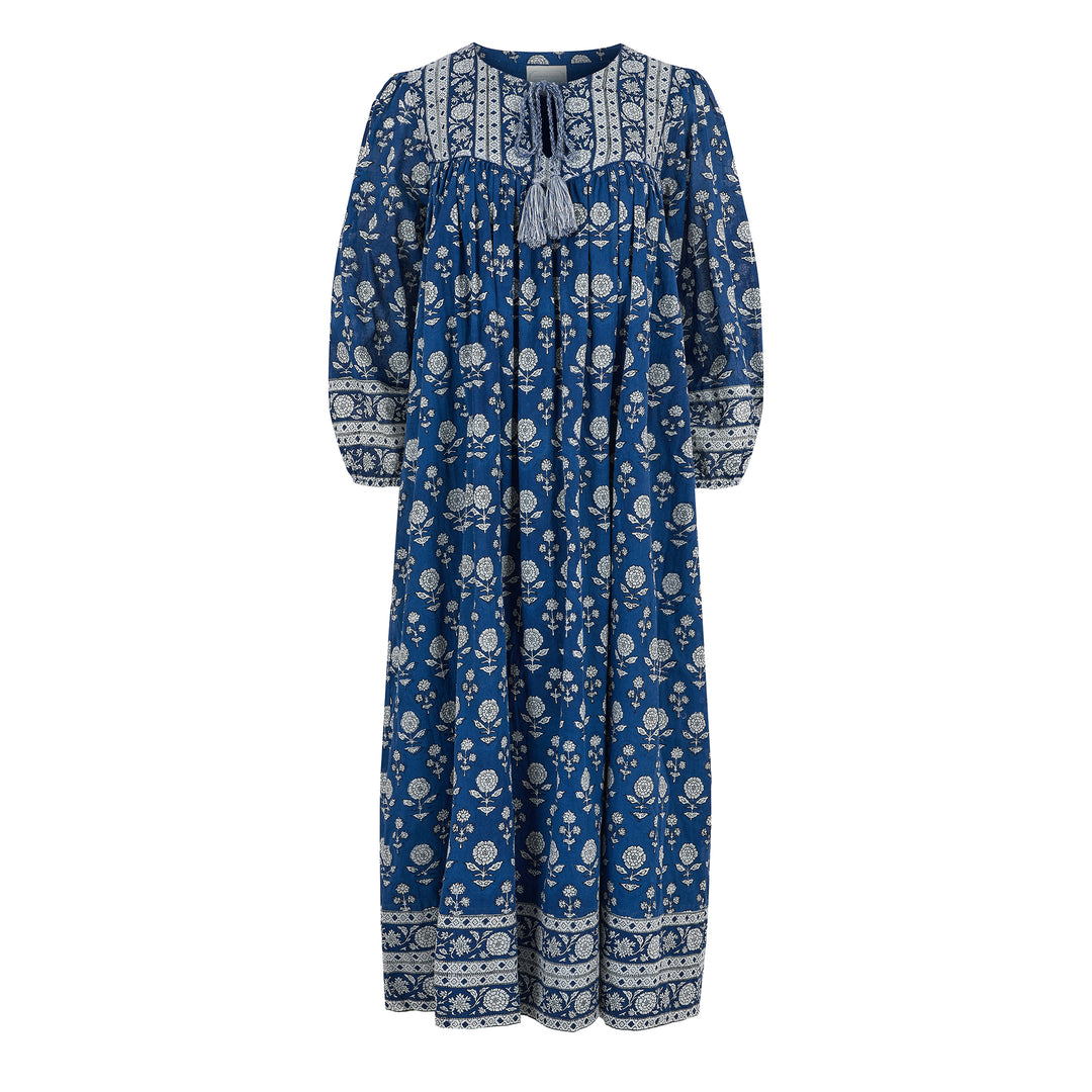 Ginnie midi dress in midnight blue