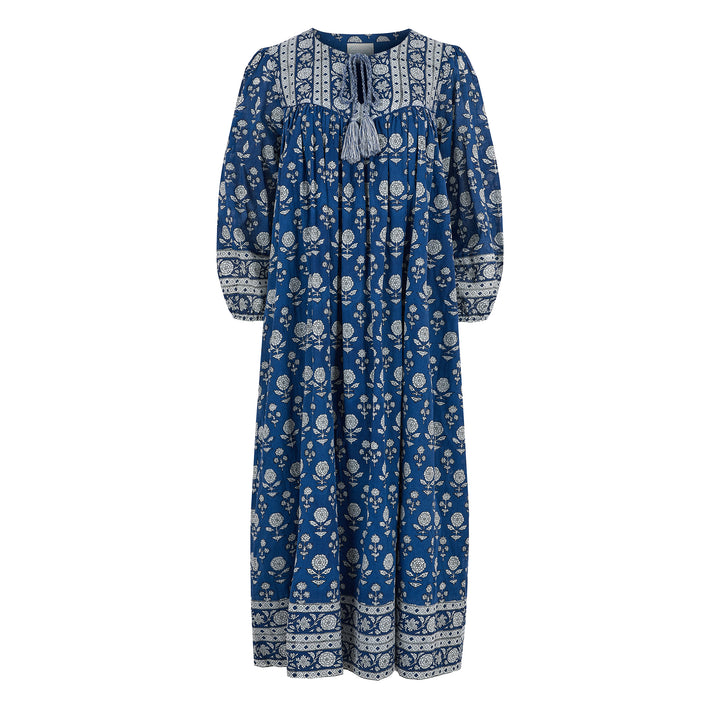 Ginnie midi dress in midnight blue