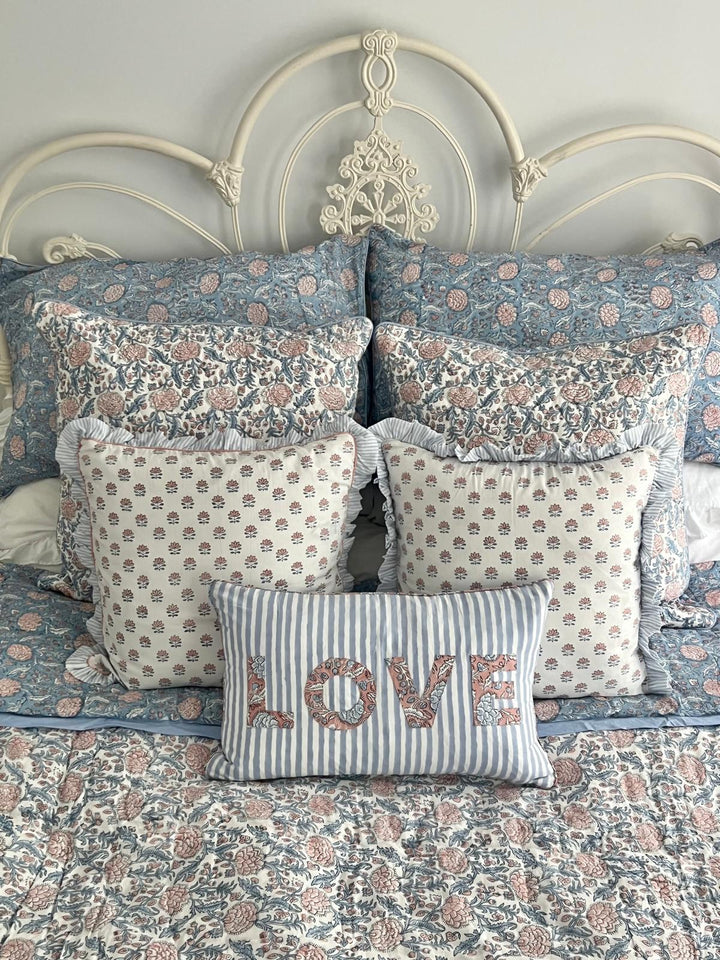 Glacier Blue Johari Reversible Quilt