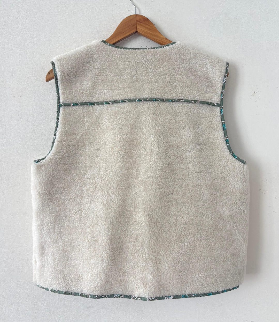 Abby Teddy Gilet in Sage Green Butta