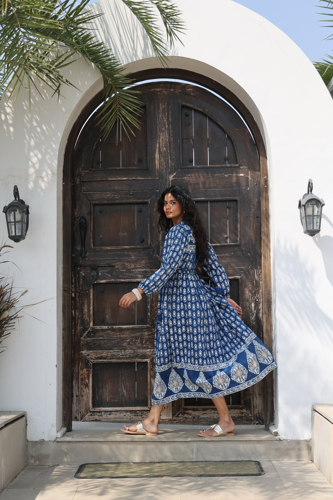 Fifi Boho Midaxi Dress in Midnight - Dilli Grey