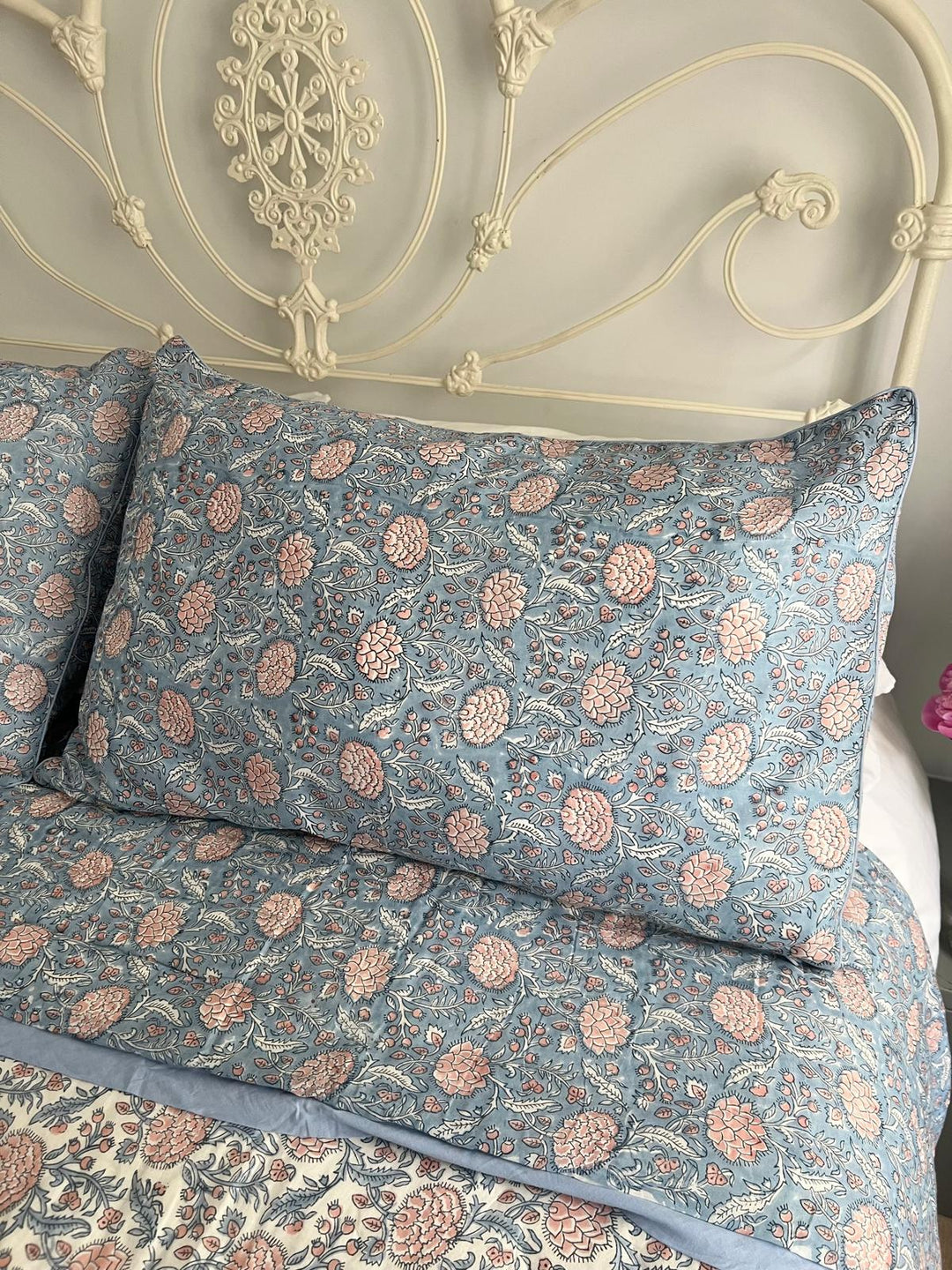 Glacier Blue Johari Reversible Quilt