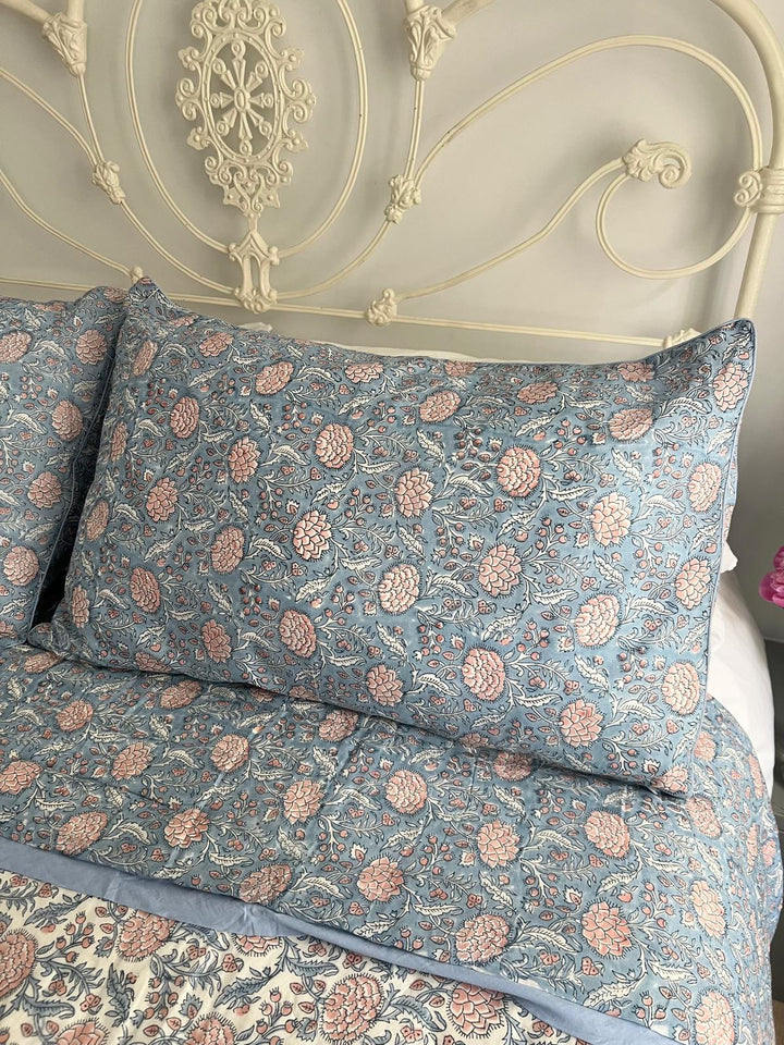 Glacier Blue Johari Reversible Quilt