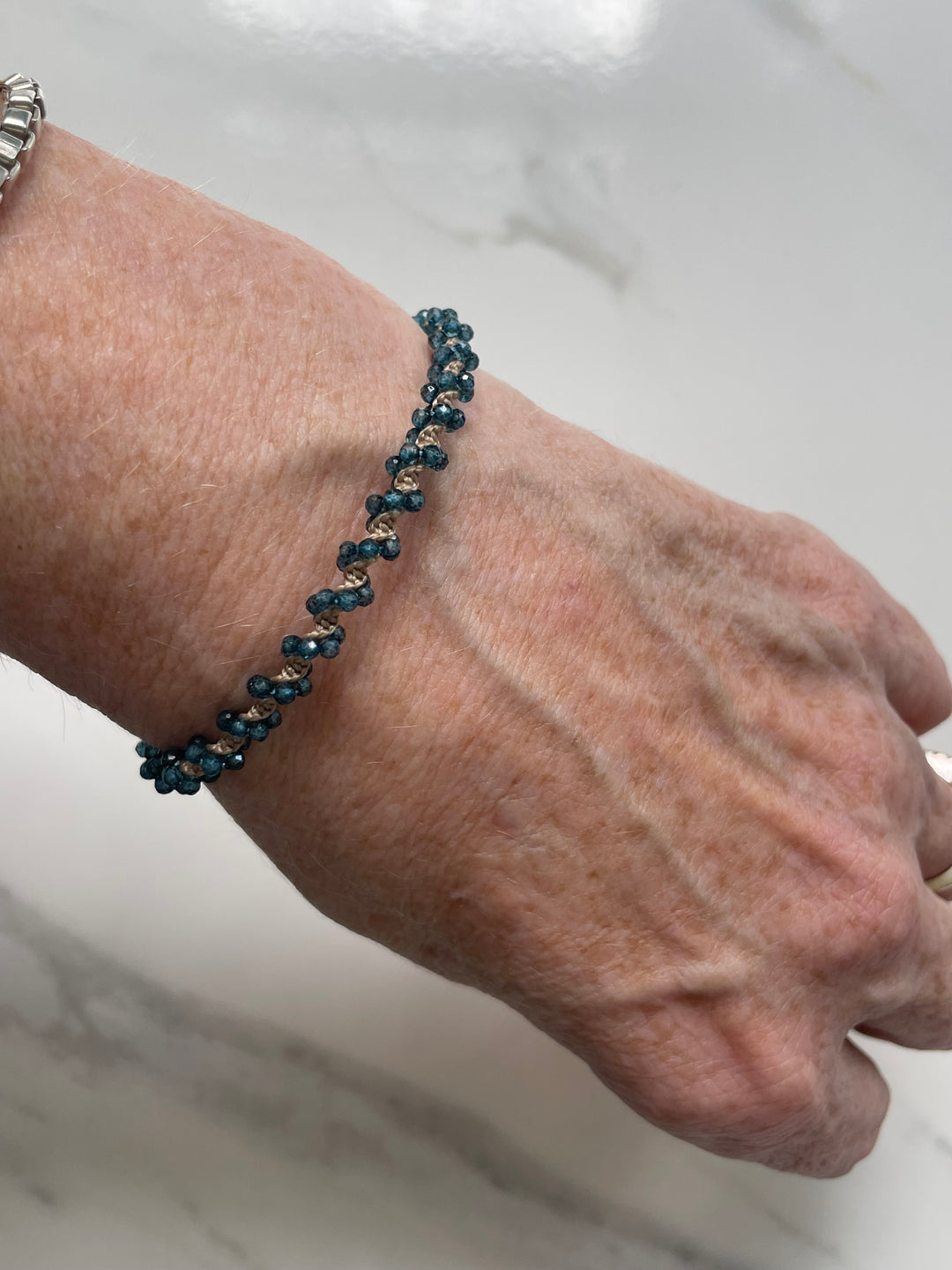 Jaipur Plaited Gem Bracelet in Blue Topaz
