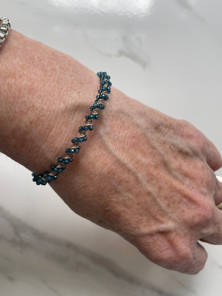 Jaipur Plaited Gem Bracelet in Blue Topaz