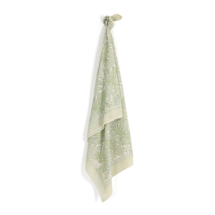 100% cotton sarong tropical leaf print