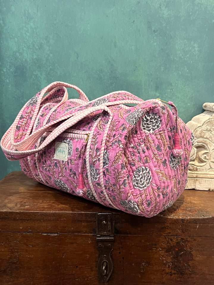 Johari Mini Bowling Bag in lavender & blue