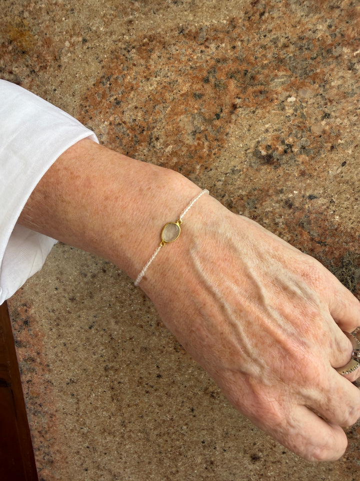 Jaipur Gem Bracelet in Chalcedonay & Moonstone - SHIPS 9TH SEPTEMBER
