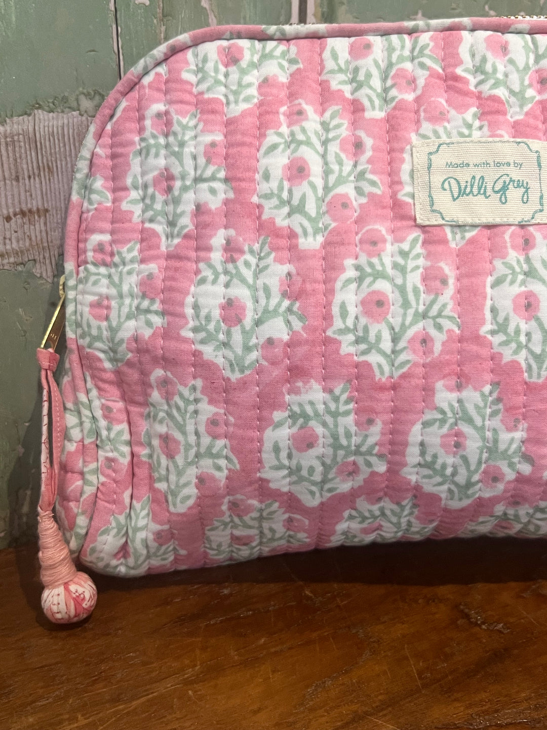 Mogra Makeup Pouch in dusty pink