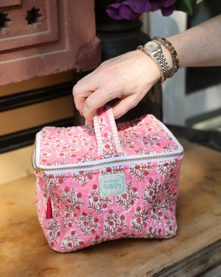 Mogra Cosmetics Case in Rani Pink