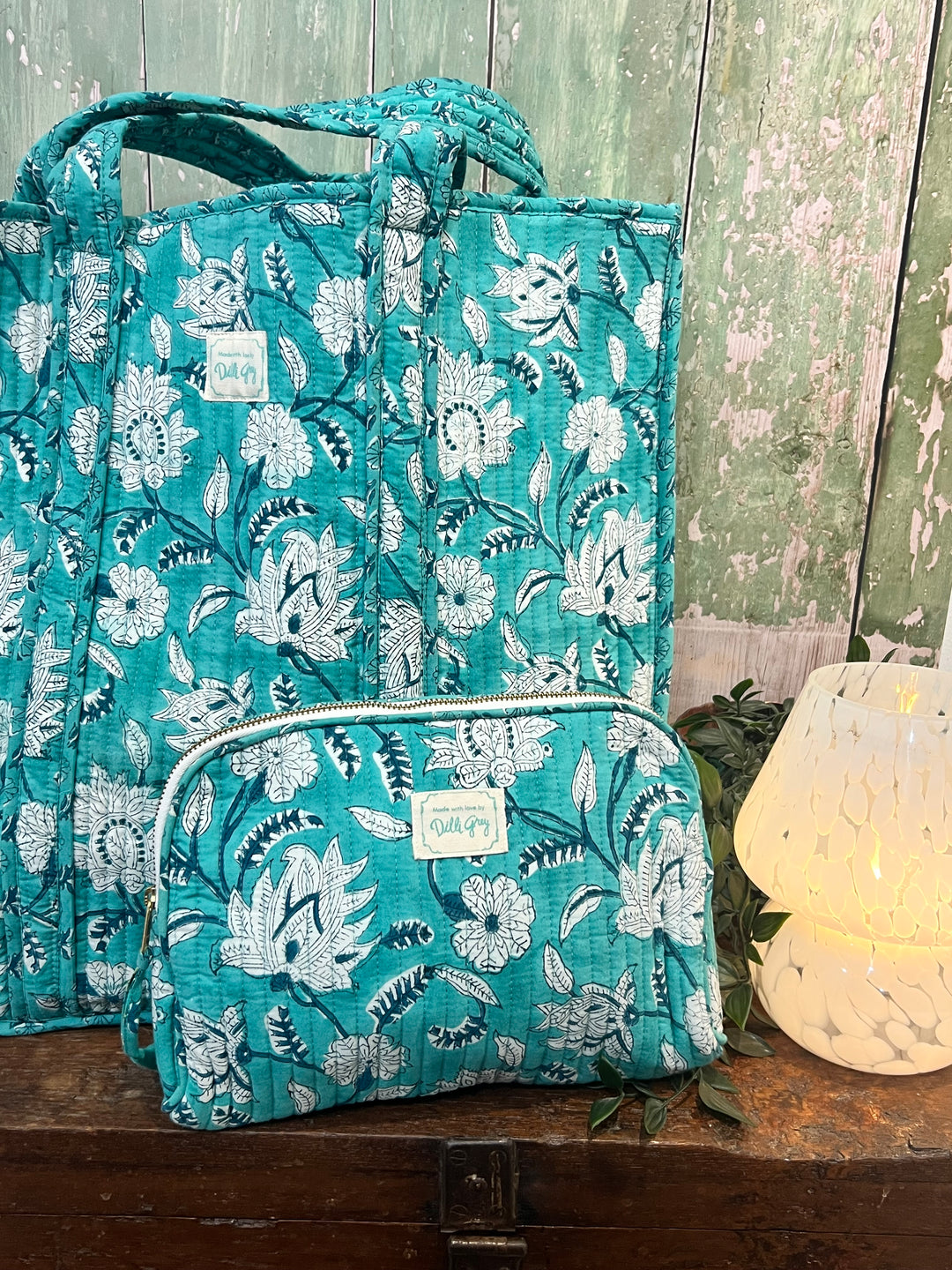 Pool Blue champaca Makeup Pouch