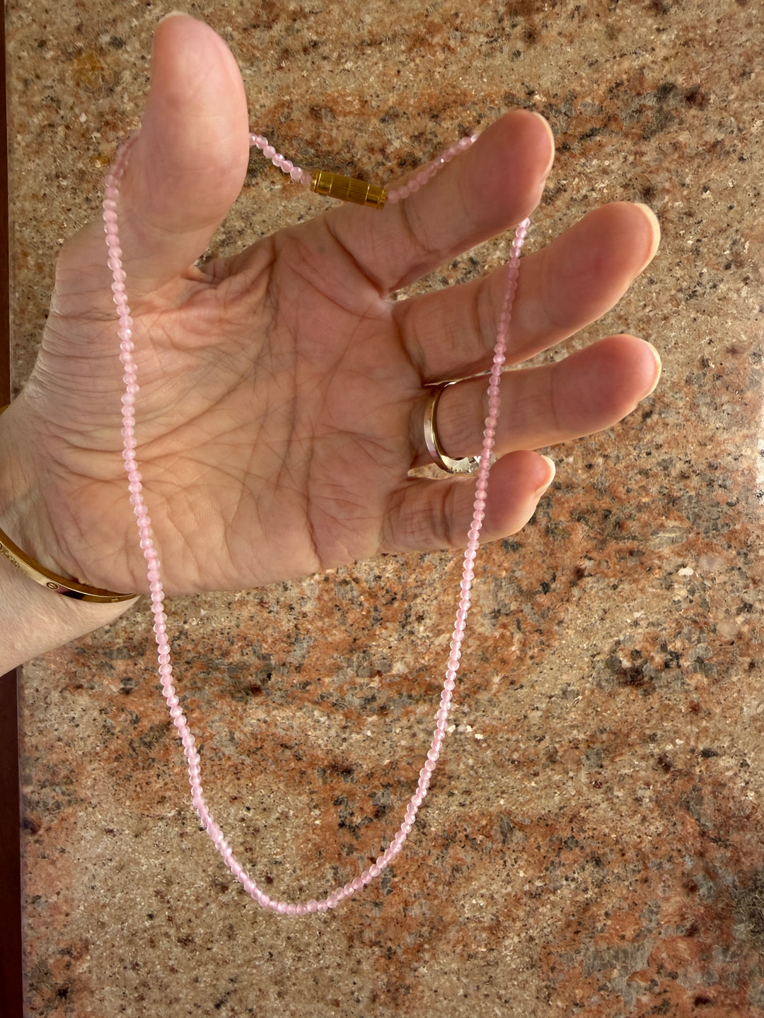 Jaipur Gem Choker in Rose Quartz - SHIPS 9TH SEPTEMBER